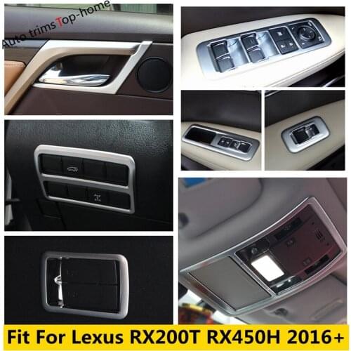 Door Handle Bowl Strip / Roof Reading Lamp / Window Lift Button Cover Trim Matte Accessories For Lexus RX200T RX450H 2016 - 2020