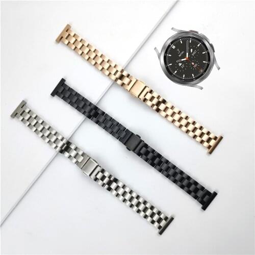 For Samsung Galaxy Watch 4 Bands 44mm 40mm Galaxy Watch 4 Classic 46mm 42mm strap thin Stainless Steel bracelet 20/22mm correa
