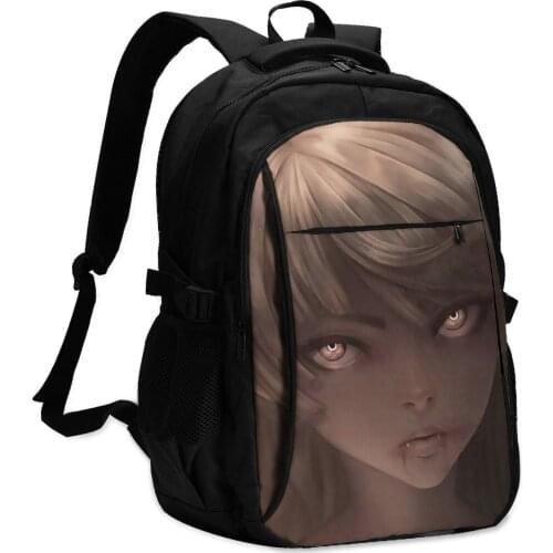 Bakemonogatari Backpacks Primary School Youth Print Backpack Modern folding Bags