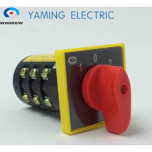 Selector switch 10A 3 phases 3 position universal cam rotary changeover switch silver contact HZ5B-10/3