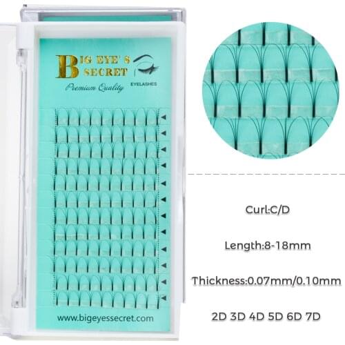 Big eyes secret Lashes 2D 3D 4D 5D 6D Silk Lashes Pre fanned Premade Volume Lashes Fans Eyelash Extension