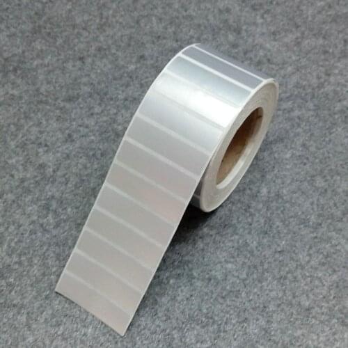 Silver Pet Sticker 40*15mm 1300pcs/Roll Thermal Transfer Silver PET Label Waterproof Tearproof Oilproof Barcode Label