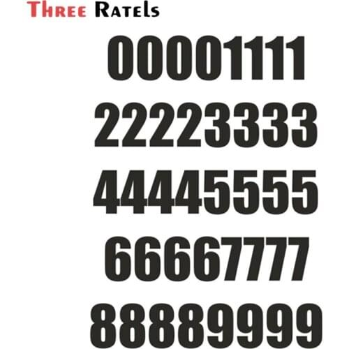 Three Ratels FD557 Die-Cut Vinyl 40*25mm 40PCs Racing Number Sheet Sticker Decal Car Bike Door Wheelie Bin Race