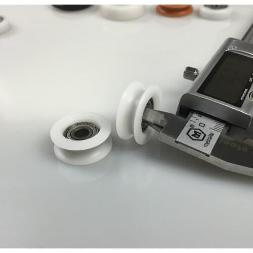 Bring U groove plastic plastic nylon bearing 608 zz embedded inside diameter 8 mm * 46.5 * 10 U groove pulley Groove width 5mm