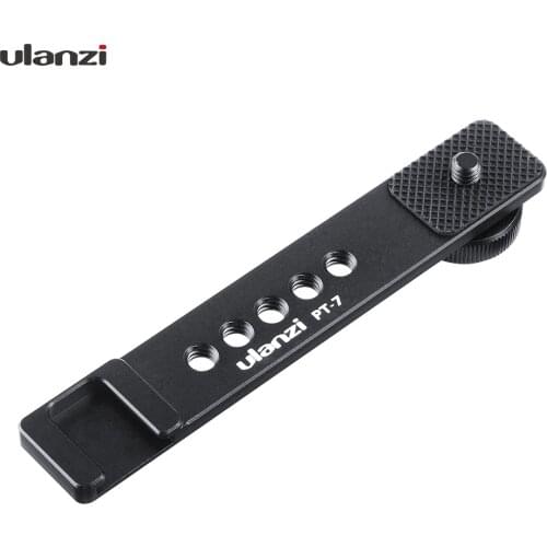 ULANZI PT-7 Cold Shoe Stand Bracket Vlogging Microphone Extension Plate with 1/4'' Tripod Screw for iPhone GoPro Sony RX0 II