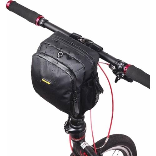 Bike Front Bag 4L Full Waterproof Handlebar Bag Bicycle Cycling Frame Bag Front Tube Pocket Shoulder Pack Bike Accessories