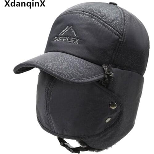 XdanqinX 2020 Winter New Style Mens Earmuffs Cap Bomber Hats Thicker Plus Velvet Warm Womens Resist The Snow Ski Caps Unisex