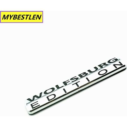 GR-EB30 WOLFSBURG EDITION ABS Chrome Car Rear Badge Emblem for VW Passat Jetta TDI Golf Sticker car styling