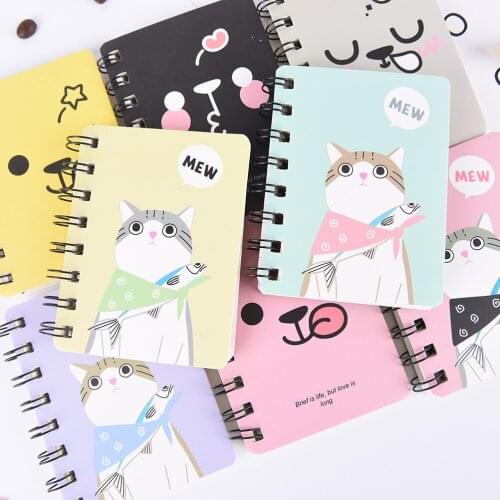 Kawaii Cat Rabbit Notebook Cartoon Panda Bear Coil Journal Diary Korean Stationery Cute