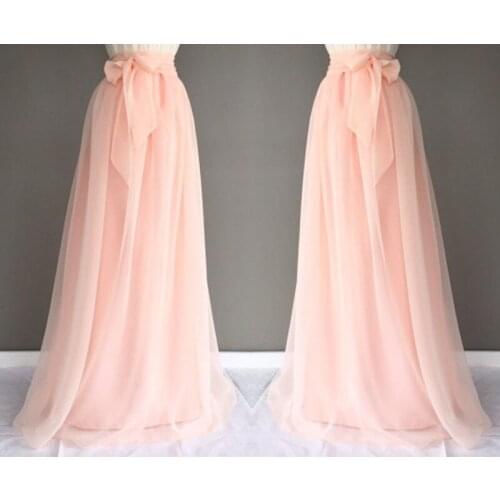 Saias mulher jupe femme Coral Skirts Long Sash Bow Floor Length Skirt faldas Womens Skirts Personalized