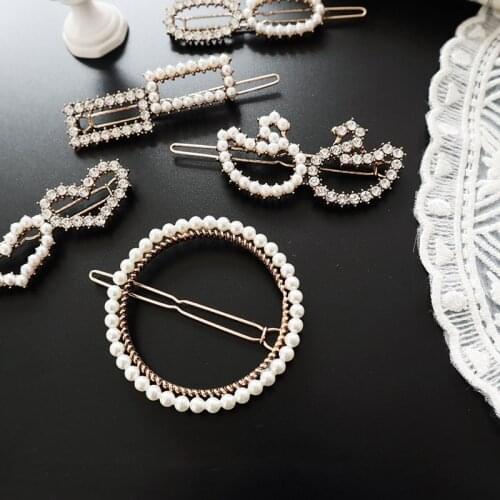 1 pc Women Vintage Pearl Rhinestone Hair clip Super Fairy Sweet Love Swan Hairpins Barrette Headdress HeadwearHairclip