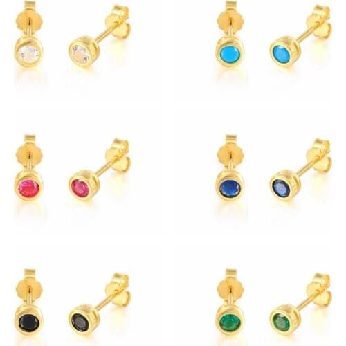 Aide Pendientes Plata 925 Sterling Silver Stud Earrings for Women 2021 Trend Zircon Piercing Earring Jewelry Gifts Brincos CZ