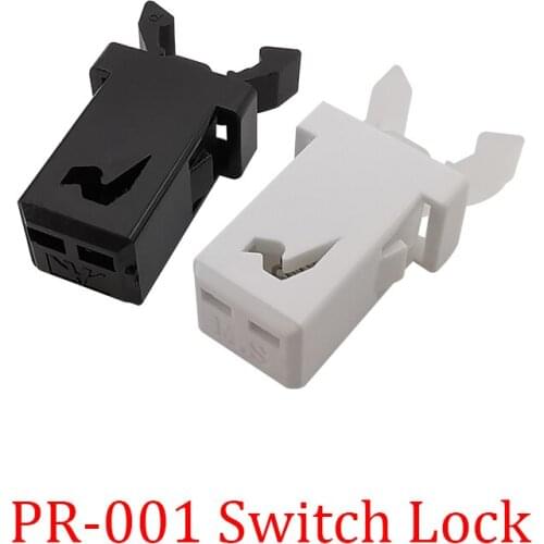 10/20/30/50Pcs PR-001 Small Door Lock Switch Lock for MS Air Conditioner Trash Can Set Top Box TV EVD DVD Door Cover Black White