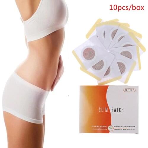 10Pcs/Box Slim Patch Stomach Fat Burning Navel Stick Slimming Lose Weight Burn Fat Anti Cellulite Abdomen Parches Face Lift Tool