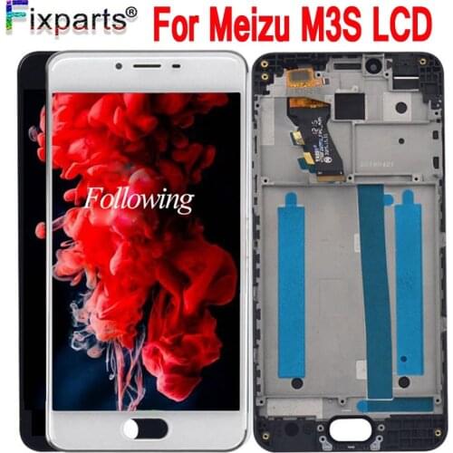 100% Tested 1280x720 For Meizu M3S LCD Screen Touch Screen Digitizer Assembly with Replacement Frame For 5.0 "MEIZU M3S Screen