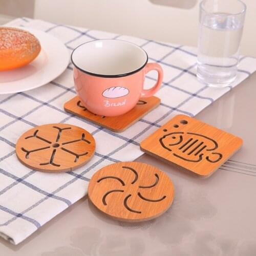 10Pas Cartoon Insulation Bowl Mat Coaster Pot Mat Potholder Placemat Plate Mat Mat Wooden Bowl Mat 9.5CM