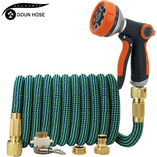 16-125ft Garden Expandable Hose Pipe Water Hose High Pressure Magic Hose Flexible Watering Hose Car Washing Hose With Spray Gun