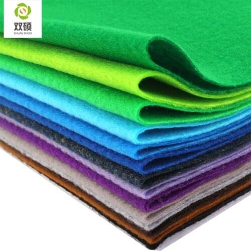 Shuanshuo New High Quality Mix color Soft Polyester Nonwoven Felt Fabric DIY Felt Fabric Pack 1.5MM Thick 24PCS/lot 30X30CM