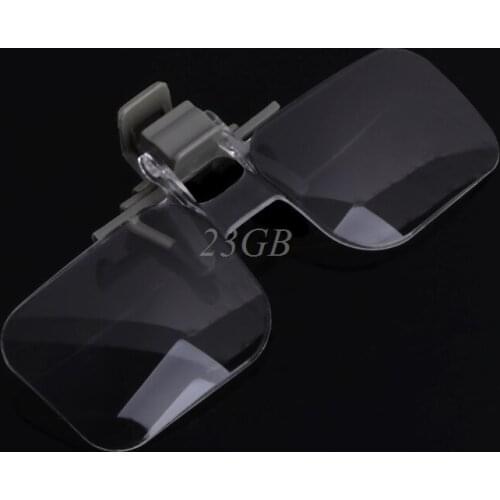 2X Glasses Style Magnifier Magnifying Glass with Clip For Reading F28