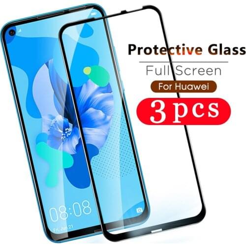 3Pcs 9D full cover for huawei nova 7 pro 7i 6 SE 5 5i pro 5T 5Z tempered glass phone screen protector protective film smartphone