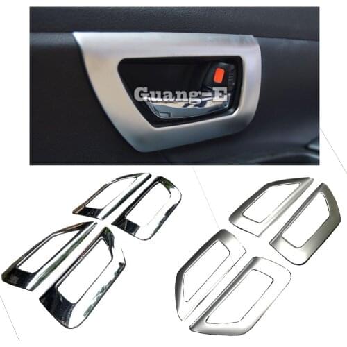 Car Stick Trim ABS Chrome Door Inner Built Handle Bowl Frame Armrest 4pcs For Suzuki S-Cross Scross SX4 2017 2018 2019 2020