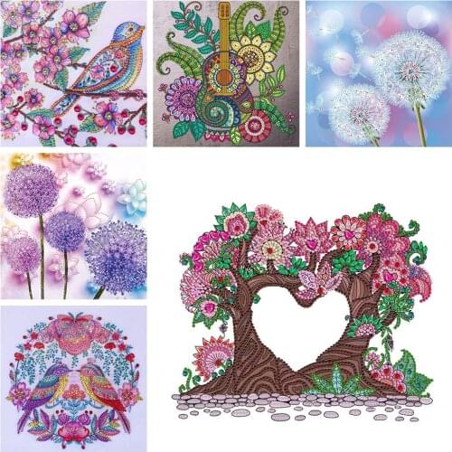 Partial Special Shaped Drill Diamond Painting 5D DIY Flower Series Home Decoration Gift Hanging Painting Diamond Painting 30x30