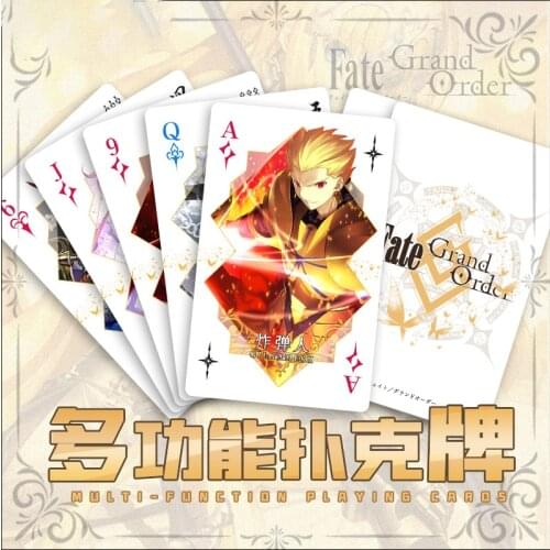 Anime Fate/Grand Order FGO Gilgamesh Poker Card Cosplay Japanese Game Family Holiday Party Playing Cards Deck Card Board Gifts