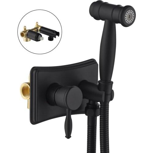 Antique bidet set brass spray gun set dual-function pressurized toilet spray gun bidet nozzle