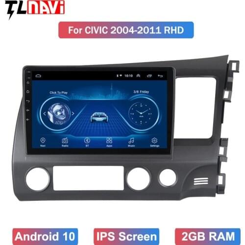 For RHD Honda-Civic 8 FK FN FD 2005-2012 Car Radio Multimedia Video Player Navigation GPS Android 10 dvd