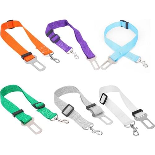 Car Dog Harness Leash Lead Polyester Fiber Convenient Fashion Adjustable Clip Vehicle Pet Dog Puppy Safety Seat Belt Seatbelt