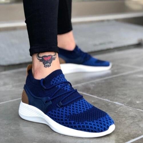 BA0001 Fly Rahat Yüksek Taban Lacivert Erkek Spor Ayakkabı Türkiye'de Üretiliyor Günlük Rahat Ve Şık Tasarım İndirimli Fiyatlar