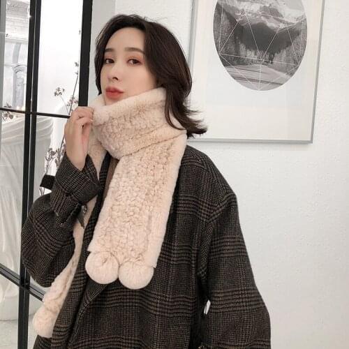 Free Shipping New Genuine Rex Rabbit Fur Scarf 4 Colors Knitted Fur Shawl Winter Real Fur Poncho Wholesale Retail OEM