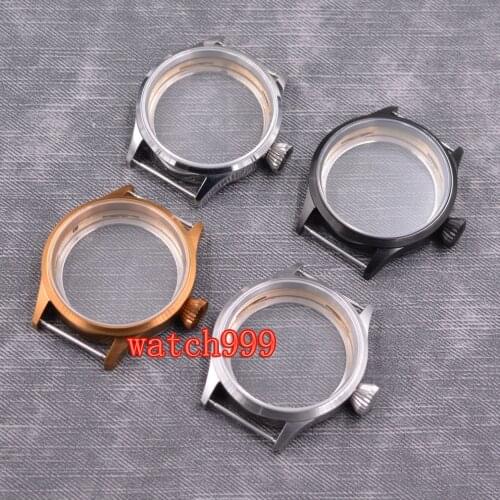 Watch case Fit for ETA UNITAS 6497/6498 Movement 316 Stainless Steel Case Sapphire Glass 43mm mens watch case