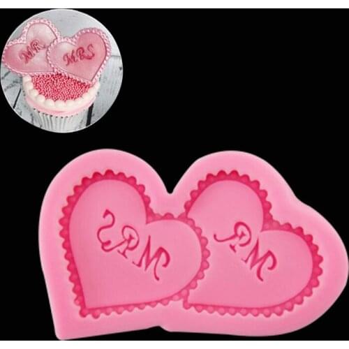Dual Love DIY Pottery Clay Molds Fondant Sugar Jelly Cake Cookie Mold Chocolate Decoration Ceramics Tools