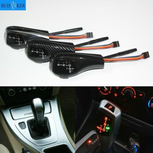 F30 Style Shift Handle Replacement PU Leather for BMW 6 Series 2004-2006 E63 Accessories LED Gear Shift Knob