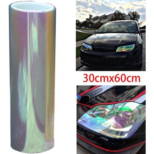Chameleon color changing tint vinyl wrap sticker headlight film car light lamp
