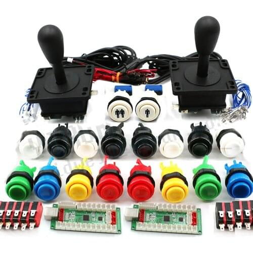 DIY Arcade Game Kit USB To Zero Delay Encoder PC PS2 PS 3 Board 8 WAY Joystick HAPP Style Push Button