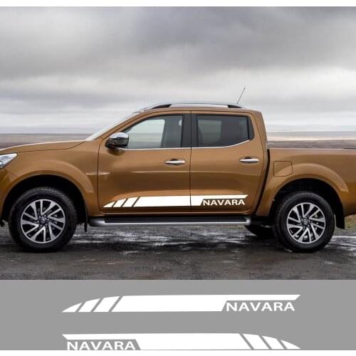 For Nissan Navara Car Stickers Pickup Door Side Stripes Decals Truck Skirt Graphics Vinyl Decor Cover Auto Tuning Accessories
