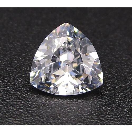 Wholesale Price 3x3~12x12mm Trillion Shape 5A White Cubic Zirconia Stone Brilliant Cut CZ Stone Synthetic Gems For Jewelry