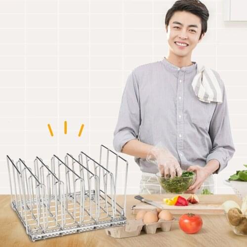 Kitchen Accessories Organizer Sous Vide Rack Dish Rack Pot Lid Rack Cooking Pan Cover Stand Stainless Steel Pot Lid Shelf