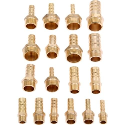 5Pc 1/8" 1/4" 1/2" 3/8" Threaded Quick Joint Coupler Connector Adapter Pipe Brass Fitting 6mm 8mm 10mm 12mm 16mm Hose Barb Tail