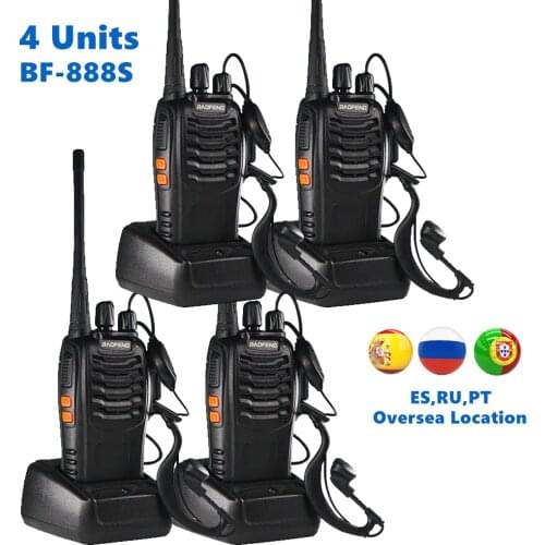 4 Units Baofeng Two Way Radio BF 888S 6km Walkie Talkie Portable CB Ham Radio Handheld HF Transceiver Wireless Intercom BF888S