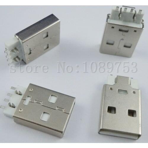 10Pcs USB Type-A Male Plug Connector For PC DIY