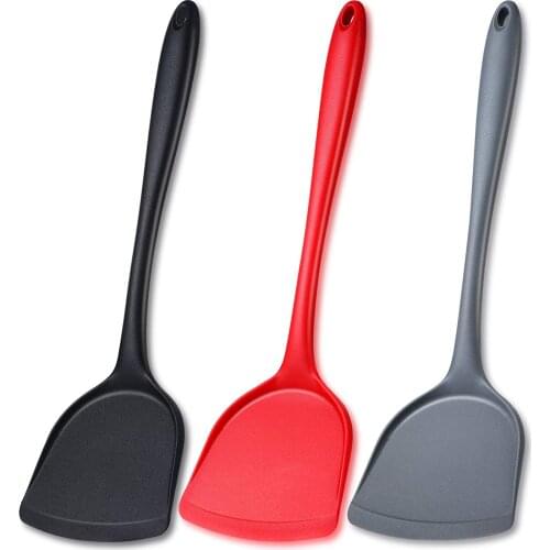 Silicone Kitchenware Turner Spatula Non-Stick Heat Resistant Kitchen Utensil Cookware Cooking Tools Meat Egg Kitchen Scraper