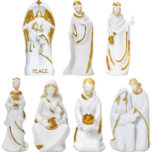 Jesus Statue Religious Figurine Resin Sculpture Home Decoration Ornaments