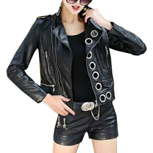 Женские кожаные куртки Tcmycxjk China At AliExpress