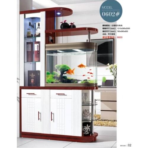 0602# Living room furniture wine cabinet display showcase Wine cooler living room cover cabinet with Aquarium piscine cabinet