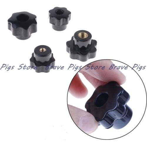 1PC M4/M5/M6/M8 Male Thread Star Shaped Head Clamping Nuts Knob For Industry Equipment Plastic Carbon Steel Galvanization