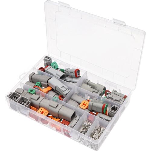 185pcs Deutsch DT series Waterproof Wire Automotive Connector Kit DT06-2/3/4/6S DT04-2/3/4/6P Sealed Plug for car Motor