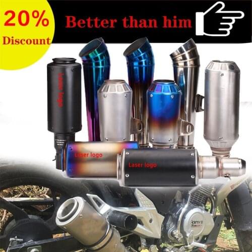 Zengjianmotoo - 51mm Universal Motorcycle Exhaust Muffler Escape Moto Scooter Db Killer Titanium Color For Xmax125 Ak Exhaust